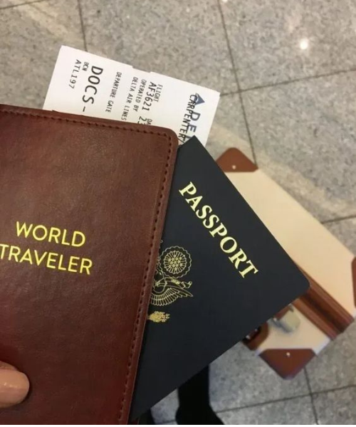 Visa document and travel essentials