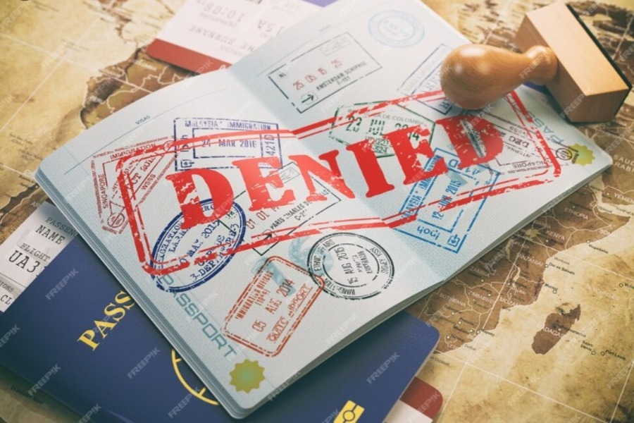 Tourist visa rejection reasons on application form